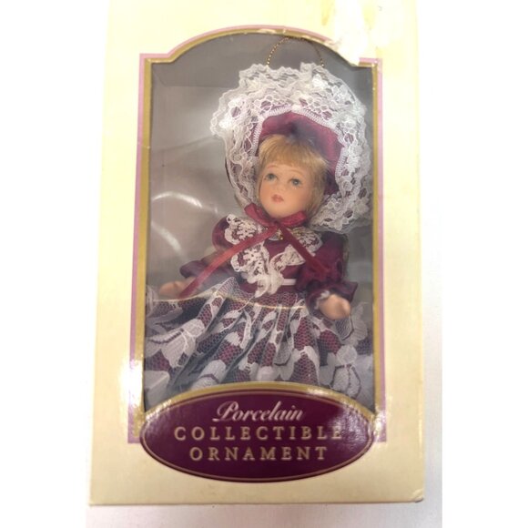 Porcelain Collectible Ornament Doll In Victorian Style By DG Creations - Picture 1 of 4